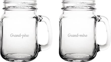 Drinkglas gegraveerd - 45cl - Grand-père & Grand-mère
