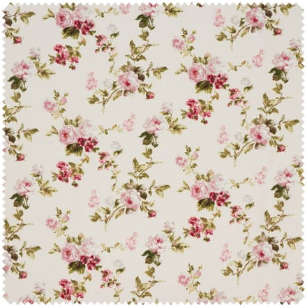 Motiefstof in linnenlook "Rozen"