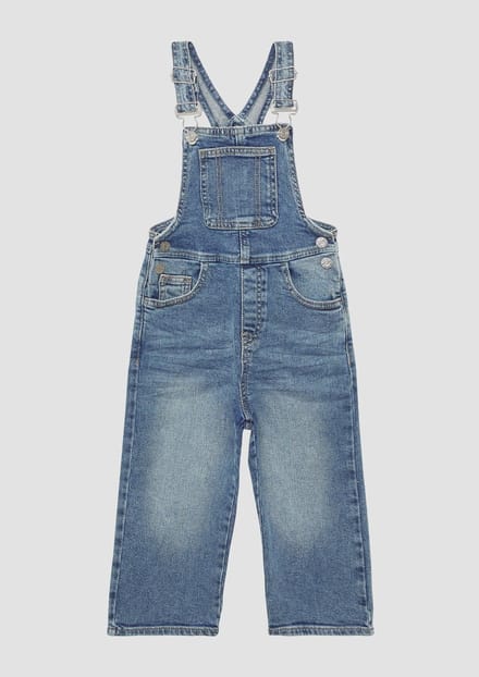 s.Oliver - female - Unisex denim tuinbroek in een relaxte pasvorm