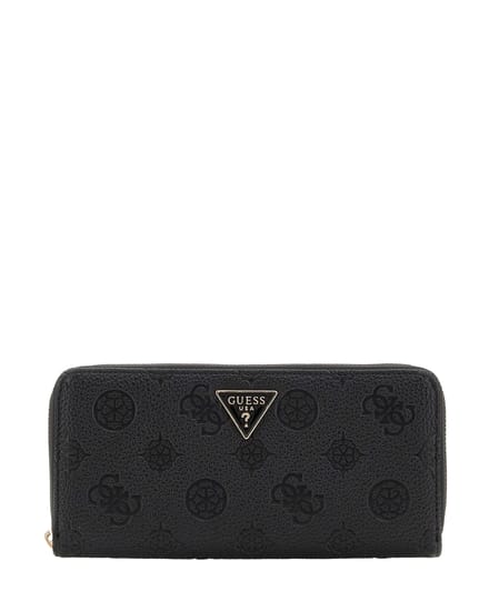 Guess Cresida ll Portemonnee Dames - Ritsportemonnee - Imitatieleer - Zwart