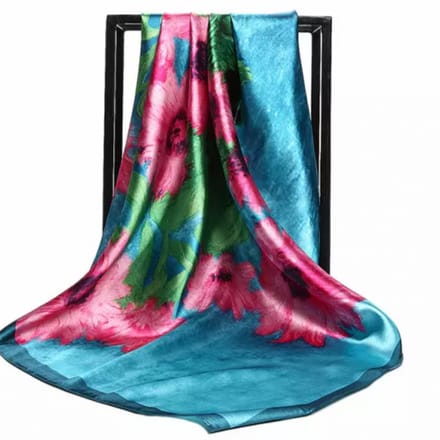 Sjaal 90 x 90 cm Blauw - Charme Bijoux