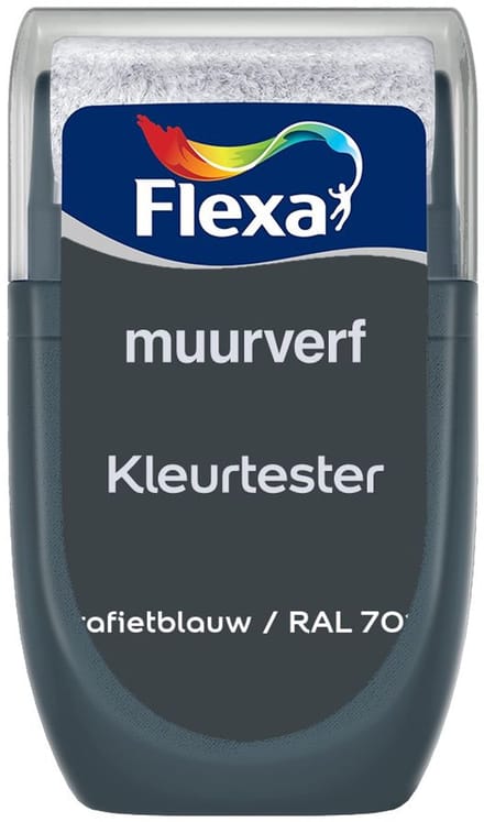 Flexa - Kleurtester Muurverf - Grafietblauw / RAL 7016 - Strak - Mengverf - 0.03L