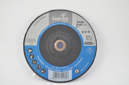 Lukas PG Easy Serie - Compacte Slijpschijf - 230mm - Purple Grain - Zelfslijpend Keramisch