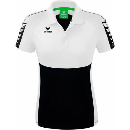 Erima Six Wings Polo Dames - Wit / Zwart | Maat: 38
