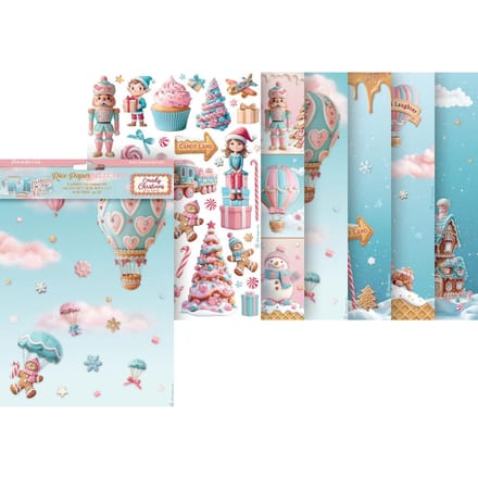 Stamperia - Candy Christmas A4 Rice Paper Selection (6pcs) (DFSA4XCD)