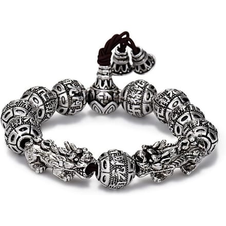 Bracelets Ballad Solid Bracelet Hommes Rétro Thaïlandais Argent Coeur À La Main Corde Bijoux gray