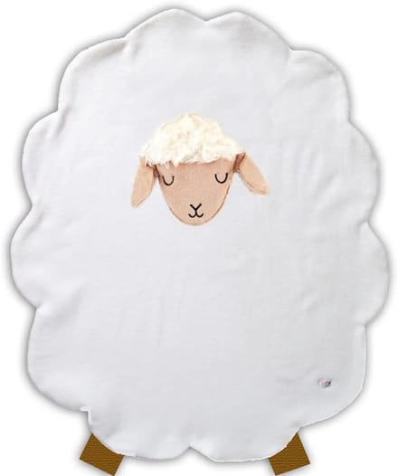 Witte Rib Broche Dekentje voor Kinderwagen en Wieg - 60x80 cm