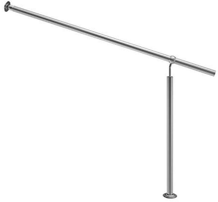 Edelstaal trapleuning 150 cm - Verstelbare balustrade voor binnen en buiten