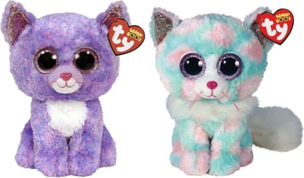 Ty - Knuffel - Beanie Buddy - Cassidy Cat & Opal Cat