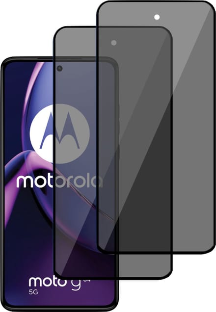 2x Privé Screenprotector geschikt voor Motorola Moto G84 - Privacy Beschermglas - Privacy Proteqt+