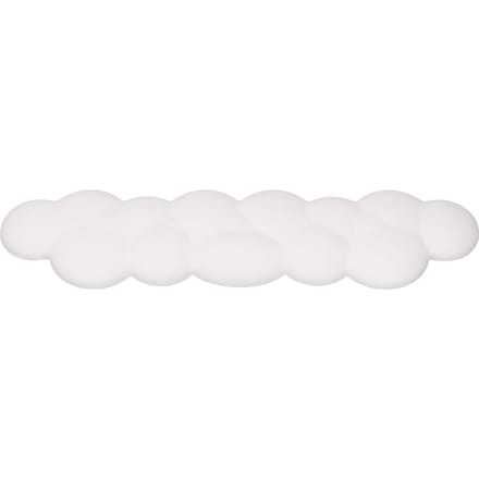Cloud Toetsenbord Polssteun Glad PU Leer Toetsenbord Palmsteun Antislip Ergonomische Polspad wit