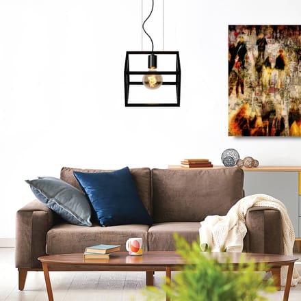 Lucide Hanglamp Fabian met metalen kap, 1-lamp
