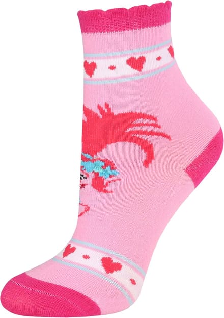 Roze kindersokken met TROLLS-patroon, OEKO-TEX gecertificeerd