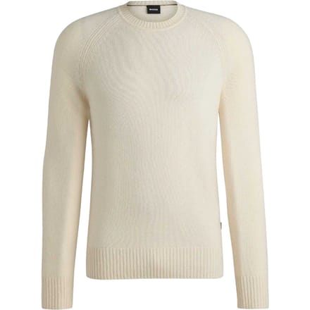Boss Heren Emalvo Gebreide Raglan Trui (Wit)