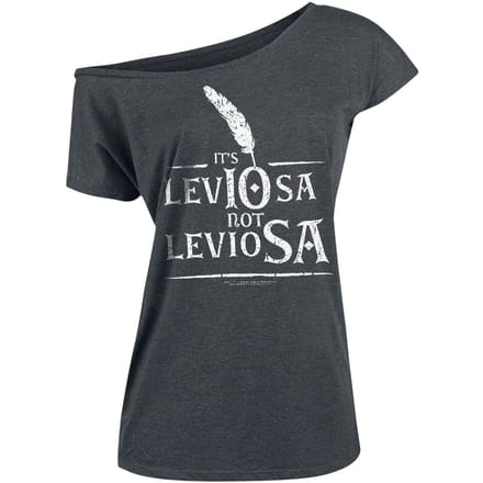 Harry Potter T-shirt - Leviosa - S tot 5XL - voor Vrouwen - donkergrijs gemêleerd