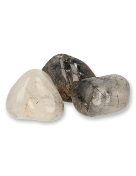 Toermalijnkwarts 150 gr. trommelstenen (mt3)