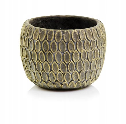 Rustieke Keramische Pot Oude Goud 12x10 cm - Sfeervol Design
