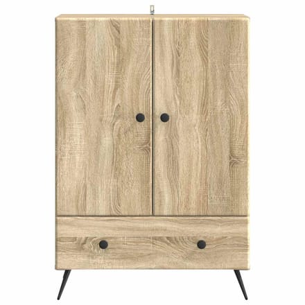 vidaXL - Dressoir - Sonoma - Eiken - 66 - x - 34,5 - x - 95 - cm - Bewerkt - hout