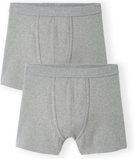 Damart - Set van 2 open boxershorts - Heren - Grijs - (118-125) 3XL