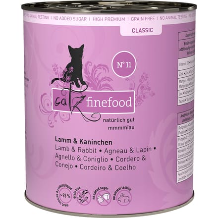 catz finefood Blik 6 x 800 g Kattenvoer - Lam & Konijn
