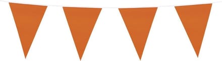 40 stuks: Vlaggenlijn Oranje - 10m - plastic - per 3 stuks