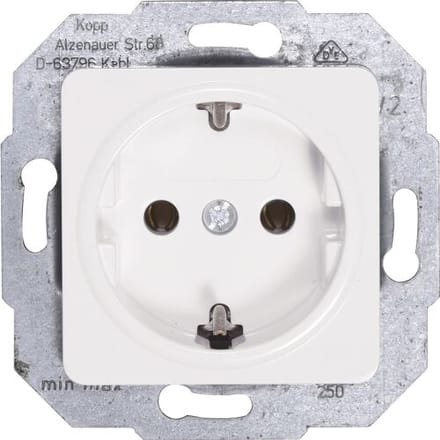 Kopp Wandcontactdoos RA inbouw Cadiz Glanzend wit
