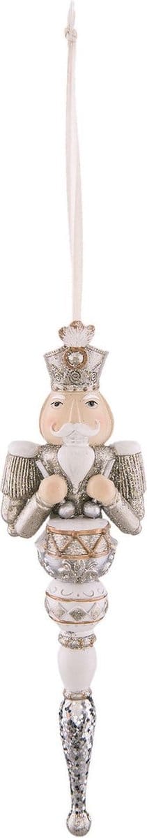 Clayre & Eef Kersthanger 18 cm Zilverkleurig Kunststof