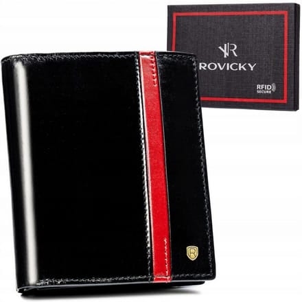 Rovicky Serie - Leren Portemonnee - Verticaal - Gouden Accenten - RFID