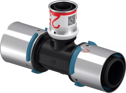 Uponor S-Press Plus PPSU pers composiet T-stuk verlopend 40x25x40mm