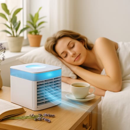 Krachtige Statiefventilator - Tafelventilator - 25cm - 85W - 3 Snelheden - Oscillatiefunctie - Kantelbaar - Zwart