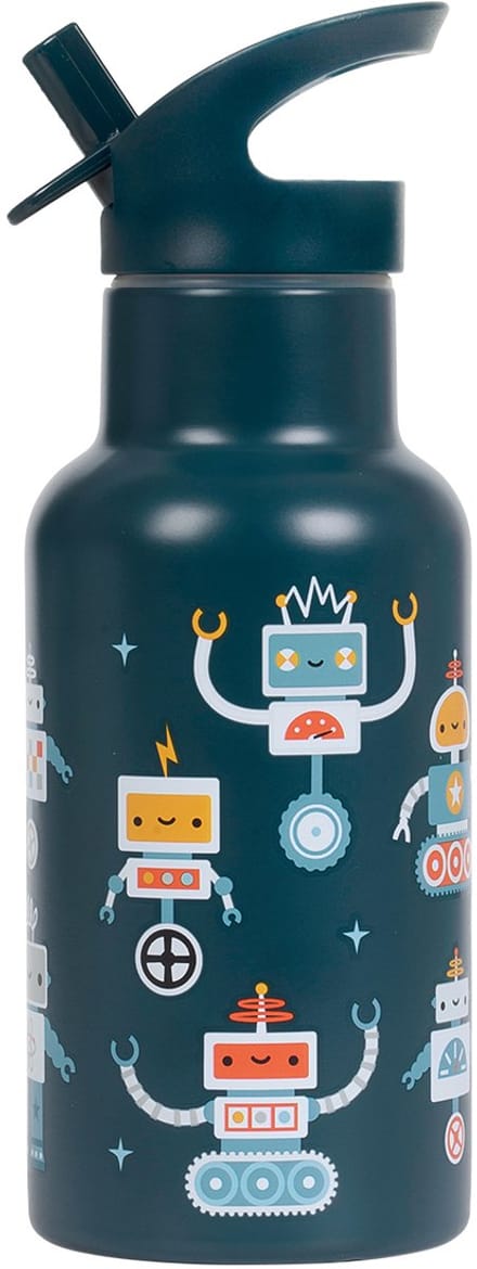 A Little Lovely Company - Dubbelwandige RVS drinkfles thermos - Robots