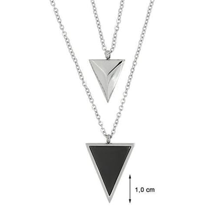 Blinx Jewels Stalen Hanger Driehoeken incl. Ketting