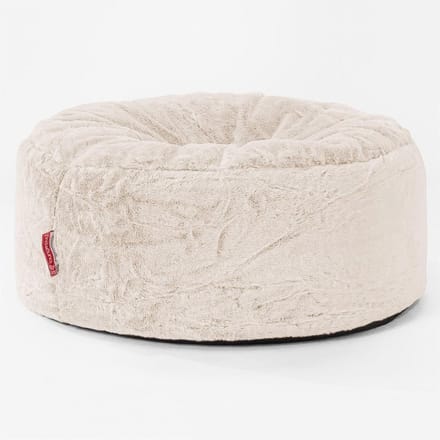 Ronde Poef Zitzak van Nepkonijnenbont - Luxe en Comfortabel