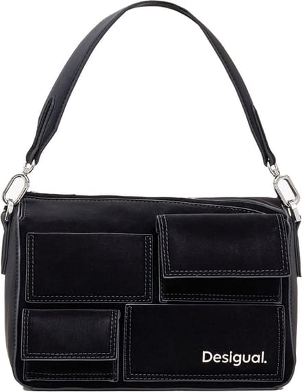 Desigual Schoudertas Pocket Phuket Hand Bag Black Zwart