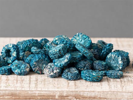 Decoratie mais 069 schijfjes blauw