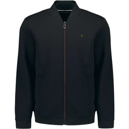 No Excess Sweater full zipper pique bomber black