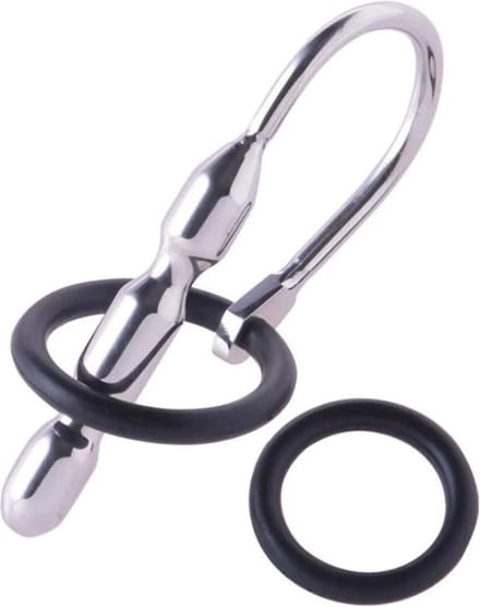 Black Label - Fat Boy - Urethrale Stretcher Plug met Siliconen Ringen