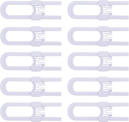 Schuif Kastsloten - Babyproof sloten - Veiligheid thuis - Verstelbare lengte - 10 stuks - Wit