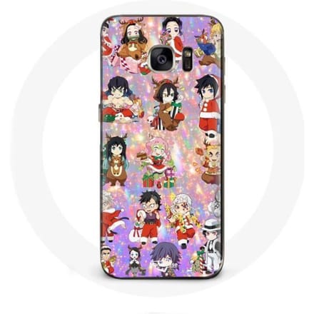 Coque pour Samsung Galaxy S7 Demon slayer merry christmas affiche le cadeau de noël
