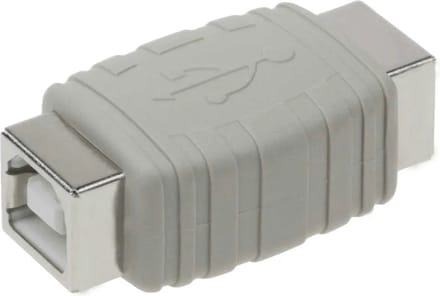 Deltaco USB-64 USB B Female naar USB B Female Adapter - USB 2.0 - Grijs