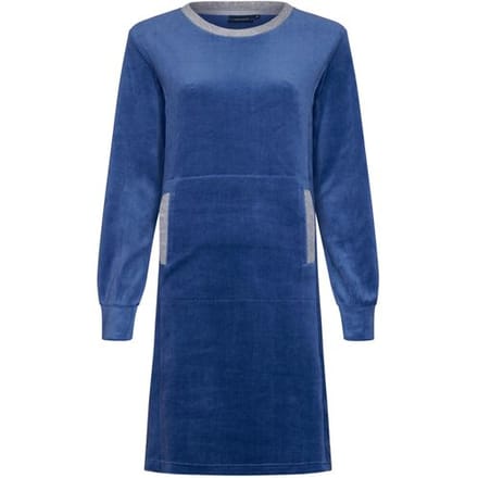 Dames Nachthemd Pastunette - Nightflower - Blauw - Velour - Maat 36