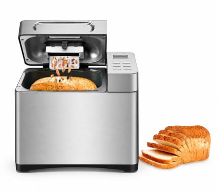 HOB Broodbakmachine - Broodbakmachines - 1 KG Capaciteit - 19 Programma’s - 650 W Automatische Broodbakmachine - Notendispenser