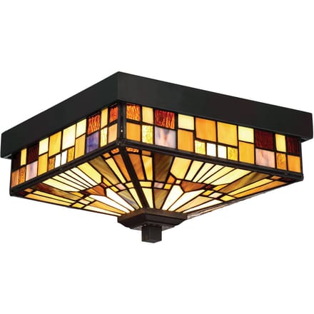 Bohemian Plafondlamp - Steady Lighting - Glas - Bohemian - E27 - L: Cm - Voor Buiten - Woonkamer - Eetkamer - Brons