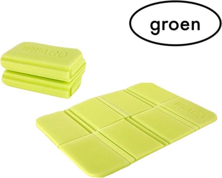 Camping zit matje - Picknick kussen - vouwkussen - Seat pad - Groen