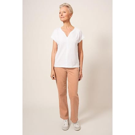 White Stuff Leighton Claydye Straight Jean Mid Coral Maat: 20 | Straight Jeans Outlet | Dames | Blauw