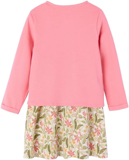 Vertbaudet Set - 2 delig - jurk - cardigan - meisjes - katoen