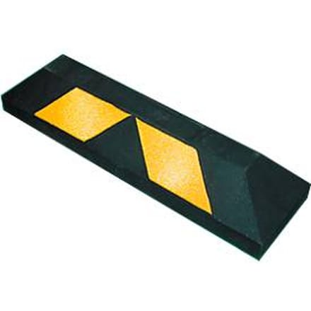 Garage- en parkeerstop, L 900 x B 150 x H 100 mm, van gerecycleerd rubber