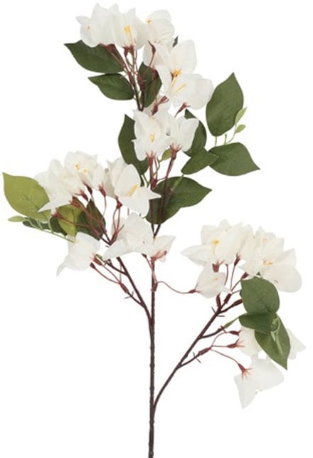 Countryfield Bougainvillea Papierbloem Kunsttak 76 cm – Witte Kunstbloem