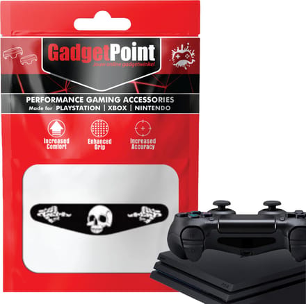 Gadgetpoint - Controller Stickers voor PS4, PlayStation 4 - Performance Gaming Skin - Bescherming Accessoires - Skelet - Doodskop