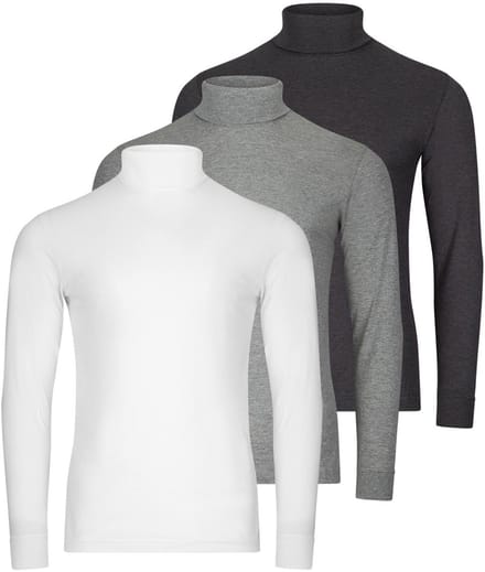 RAGMAN Heren shirt met rolkragen 3 pack Basic